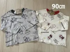 【新品90㎝】しまむら アンパンマン ダダンダン 長袖 Tシャツ ロンT 2枚