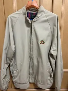 ベージュ ジップアップジャンパー