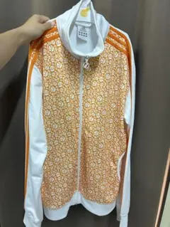 adidas スマイルエモティコン総柄 ジャケット