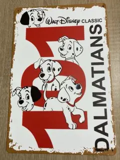 ディズニー 101匹わんちゃん ブリキ看板 メタルサイン ヴィンテージ