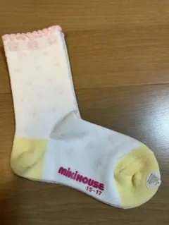 miki HOUSE ドット柄靴下 15-17
