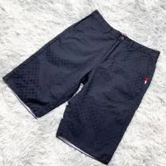 ビームスハート ショートパンツ　ハーフパンツ　チェック柄　Mサイズ　ネイビーのサムネイル