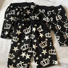 キッズ　ベビードール　ハーフパンツ　サイズ違い　3枚セット　120-140