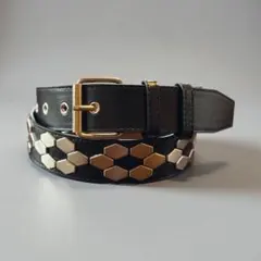 ウエスタンベルト スタッズ ハトメベルト y2k 古着 ブラック wb108-9