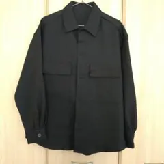 【美品】GU CPOシャツ(長袖) 秋冬仕様 ブラック S