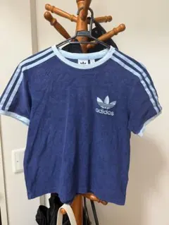 adidas 半袖Tシャツ XS ネイビー/ライトブルー