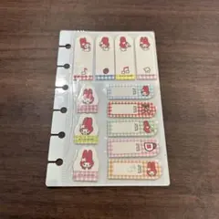 サンリオ マイメロディ My Melody 6穴 手帳 付箋 ふせん