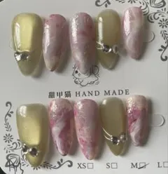 ハンドメイド　マーブルデザインネイルチップ『Mサイズ』