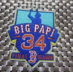 空青橙34RedSoxレッドソックスMLBオルティーズ野球メジャーリーグワッペン