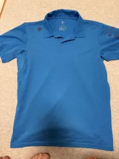 DESCENTE ポロシャツ ブルー メンズ