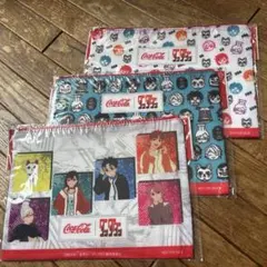 値下げ中！ダンダダン　コカコーラフラットポーチ　3種セット