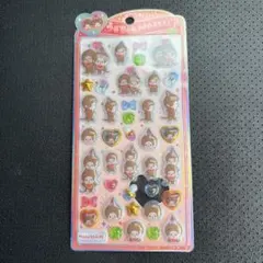 【正規品】うるちゅるポップシール　モンチッチ　赤　茶