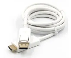 【新品】DisplayPort to HDMIケーブル 1.8m ホワイトのサムネイル