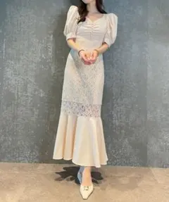 Eimy istoire PIERIS DRESS ワンピース オフホワイト - メルカリ