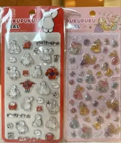 プクプクシール 2シートセット バイオニック・ベイマックス ディズニープリンセス