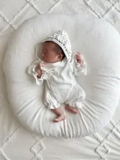 monbebe ワッフルグローリーロンパース ボンネット付