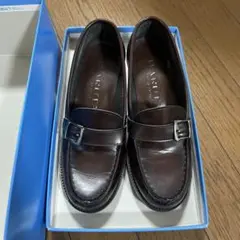 【HARUTA】 ヒール ローファー 22.5cm 3E幅 ブラウン