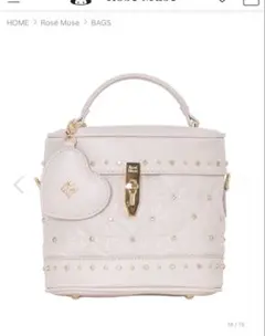 evelyn ハートビジューバニティBAG 白 完売品 evelyn ハートビジューバニティbag ホワイト - メルカリ