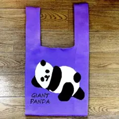 【新品】パンダトートバッグ【色】パープル