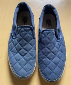 VANS quilting slip-on 27.5 青 9.5 キルティング