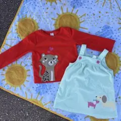 carter's 赤色 長袖 4T 秋 冬