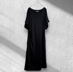 MUDIUMISOLID/ミディウミソリッド　カットソーワンピース　黒のサムネイル