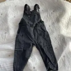 ZARA ダークグレー デニムオーバーオール 90