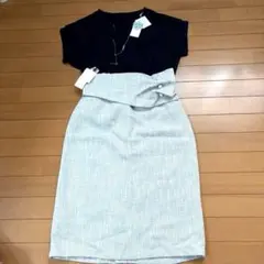新品　トッコクローゼット セットコーデ　パールネックレス付きトップス