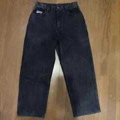 9090 デニムパンツ ブラック ワイドシルエット - メルカリ