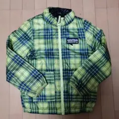 easyfreak ☆リバーシブルダウンコート 緑・青チェック/黒