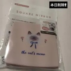 本日削除●ネコ　コンパクトミラー