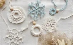 クリスマス　オーナメント　マクラメオーナメント