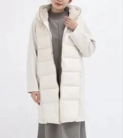 新品タグ付⭐︎ヤマダヤ MEDOC フード付きロングコート アイボリー