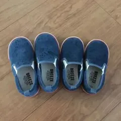 BREEZE 17cm 19cm コーデュロイ スリッポン 靴