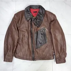 80s archive ジョルジオアルマーニ レザージャケット ブルゾンのサムネイル