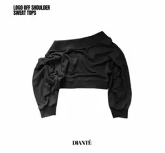 DIANTE Logo off-shoulder sweat tops