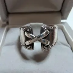 お値下げ　エルメス　メキシコ　シルバー　リング　 クロス　51 11号