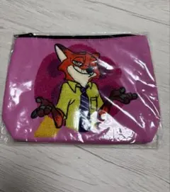 ズートピアハッピーくじC賞 サガラ刺繍ポーチ ニック