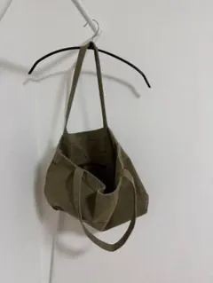 オリーブ色キャンバストートバッグ