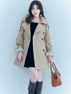 SNIDEL スナイデル　ミドルトレンチコート　ベージュ