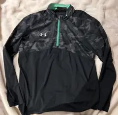 Under Armour 迷彩柄 ブラック ハーフジップ XL