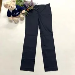 新品！UNIQLO/ユニクロストレートパンツ ストレッチ 微光沢 コットンS