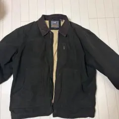 90s woolrich ウールジャケット　襟レザー　ウールリッチ　ハリントン 90s woolrich ウールジャケット 襟レザー ウールリッチ ハリントン