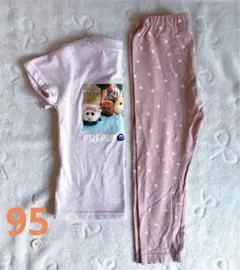 【難アリ】モルカー Tシャツ ピンクドットズボン♡95cm