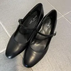 LES MUES ブラック ストラップパンプス 21.5cm EEE