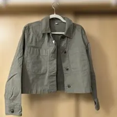 新品 タグ付き GU オリーブグリーン ミリタリージャケット