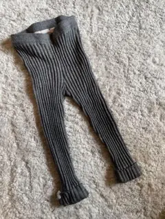 ZARAbaby/ポンポン付きニットレギンス/グレー/92cm