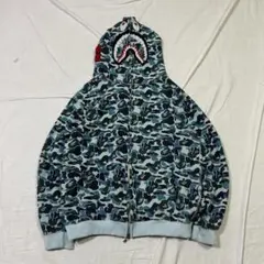 APE BAPE ベイプ　迷彩柄 シャークパーカー