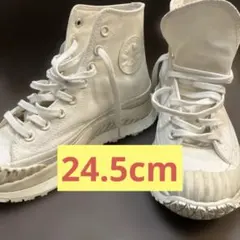 美品　コンバース　オールスター　シャーク　24.5センチ　ホワイト　キャンバス