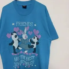 90s USA製 アニマル パンダ うさぎ Tシャツ ファンシーレトロ 古着のサムネイル